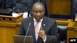 Cyril Ramaphosa au Cap en Afrique du Sud, le 22 mai 2019. (Photo: RODGER BOSCH / AFP)