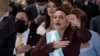 FILE - Xiomara Castro is sworn-in as Honduras' first female president at the National stadium in Tegucigalpa, Honduras, Jan. 27, 2022.