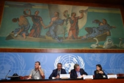 Director-General of the World Health Organization (WHO) Tedros Adhanom Ghebreyesus speaks during a news conference on the situation of the coronavirus, at the United Nations' European Headquarters, in Geneva, Jan. 29, 2020.