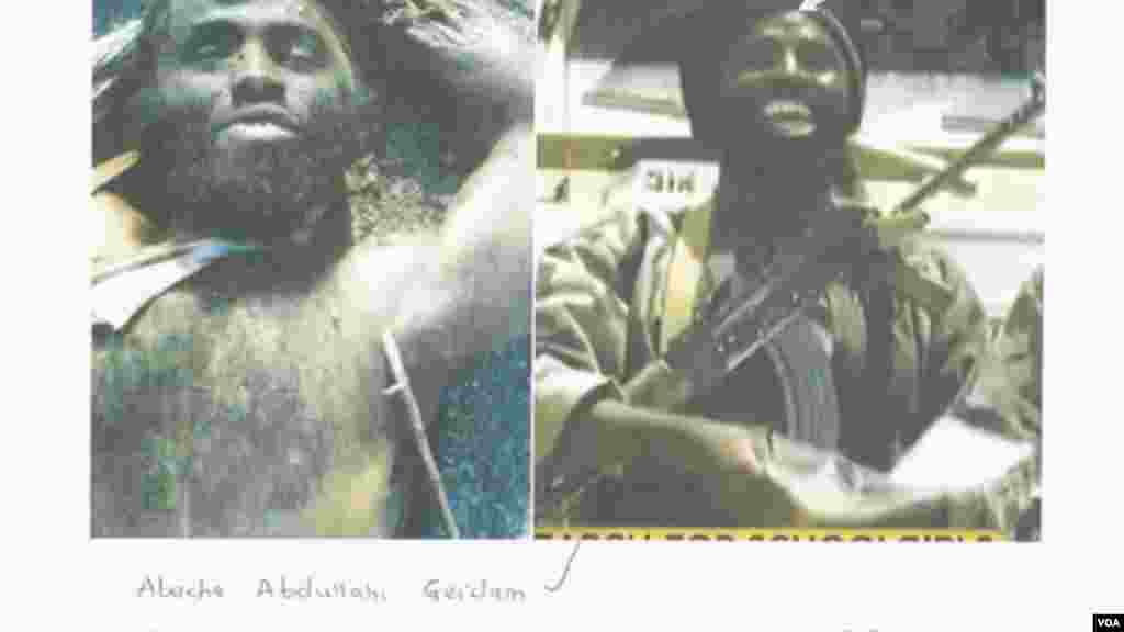 Hotuna biyu dake kokarin nuna kamanni a tsakanin gawar Mohammed Bashir da aka kashe da kuma hoton da aka cire daga bidiyo na mutumin dake kiran kansa Abubakar Shekau shugaban Boko Haram.