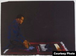 Ali Praying. (LeRoy Neiman Foundation)