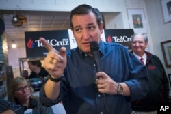 Republican presidential candidate, Senator Ted Cruz, speaks during a campaign stop at the Freedom Country Store in Freedom, New Hampshire, Jan. 19, 2016.
