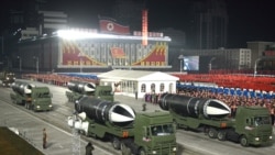 지난 1월 평양에서 진행된 열병식 모습.