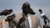 Lawmakers pass a no-confidence vote in Unity state speaker Simon Maguek Gai, shown here addressing a crowd during celebrations of South Sudan's independence. (VOA/Bonifacio Taban)