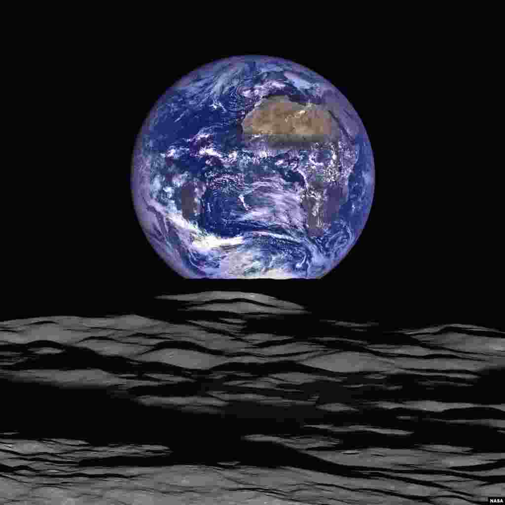 This NASA image released Dec. 18, 2015 shows what NASA's Lunar Reconnaissance Orbiter (LRO) recently captured in a view of Earth from the spacecraft's vantage point in orbit around the moon.