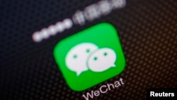 FILE - A picture illustration shows the WeChat app icon in Beijing, China.