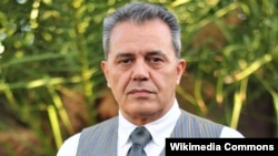 A photo of Jamshid Sharmahd, an Iranian-American broadcaster based in Los Angeles, shared on Wikimedia Commons.