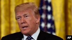 Presiden Amerika Serikat, Donald Trump di Gedung Putih, Washington DC, 18 Mei 2018. (Foto: dok).