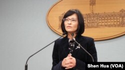 台湾外交部次长史亚平3月15日在总统府(美国之音申华拍摄) 