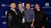 Rock band Walk The Moon poses at the 17th Annual GRAMMY Foundation Legacy Concert at the Wilshire Ebell Theater on Feb. 5, 2015, in Los Angeles.
