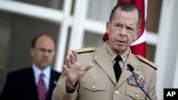 The chairman of US Joint Chiefs of Staff, Admiral Michael Mullen, addresses the media during a press conference in Ankara, Turkey, 04 Sep 2010