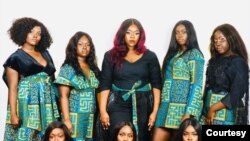  Models wear clothing made by South Sudan Unite fashion designer Sara Duku.