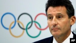 FILE - Sebastian Coe, president of the IAAF.