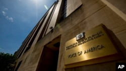 FILE - The Wilbur J. Cohen building in Washington, where Voice of America is based.