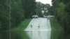 A number of streets in the Houston, Texas, area have been closed by flooding, including Flintridge Street in The Woodlands, just north of Houston, May 28, 2016. 