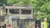 A military truck near the venue hosting delegates to the nuclear summit