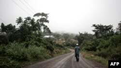 Vue de Mampong, dans la région orientale où se trouvent les plantations de cacao Tetteh Quarshie et Jubilee, le 14 juin 2019. (Photo de CRISTINA ALDEHUELA / AFP)