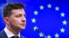 Президент Володимир Зеленський під час першого офіційного закордонного візиту до Брюсселя 5 червня 2019 р.