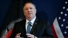FILE - U.S. Secretary of State Mike Pompeo speaks during a news conference at the U.S. Embassy in Kabul, Afghanistan, June 25, 2019.