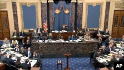 Sidang pemakzulan Presiden AS Donald Trump di Senat (foto: dok). 