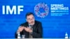 Pierre-Olivier Gourinchas, Mchumi mkuu wa IMF , akihutubia kikao mjini Washington. Aprili 16,2024