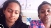 Teenage sisters Gloria, in black, and Kenean Kibrom, seen in this Facebook Live screen grab, have been comforting and supporting their parents, who both have been diagnosed with COVID-19. Now, the sisters have been tested at their home in Milan, Italy. 