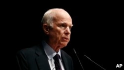 Le sénateur John McCain, Annapolis, Maryland, le 30 octobre 2017