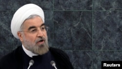 Iran's President Hassan Rouhani addresses the 68th United Nations General Assembly at UN headquarters September 24, 2013.