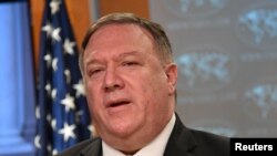 Держсекретар США Майк Помпео під час прес-брифінгу 24 червня 2020 року 