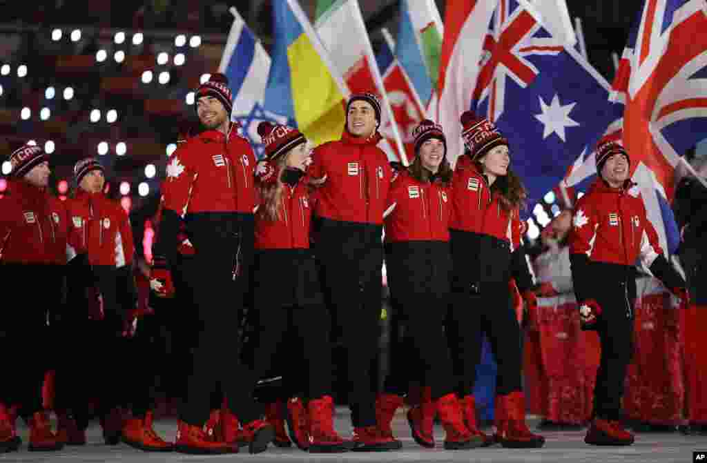 Kanadalik sportchilar&nbsp;​Qishki olimpiadaning yopilish marosimida