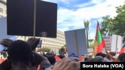 በኦሮሞ ማህበረሰብ አባላት የተዘጋጀው የተቃውሞ ሰልፍ በዋሽንግተን ዲሲ