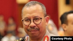 Kadivhumas Mabes Polri Irjen Pol Setyo Wasisto memberi keterangan tentang serangan teroris terhadap Polda Sumatera Utara, Minggu dini hari (25/6). (Photo Courtesy : Mabes Polri).
