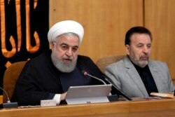 In this photo released by the office of the Iranian Presidency, President Hassan Rouhani speaks at a cabinet meeting in Tehran, Iran, Sept. 4, 2019.