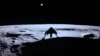 Private lunar lander Blue Ghost's shadow is seen on the moon's surface after touching down on the moon with a special delivery for NASA, Sunday, March 2, 2025. (NASA/Firefly Aerospace via AP)