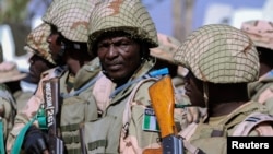 Des soldats de l'armée nigériane à Jaji, Kaduna, le 17 janvier 2013.