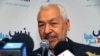 Islamist Ennahda Party leader Rached Ghannouchi addressing media, Tunis, March 26, 2012, file photo.
