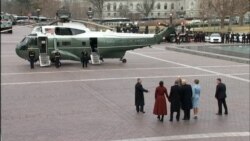 President Trump and Former President Obama Departure