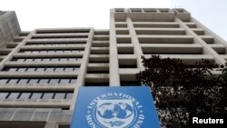 Le bâtiment du siège du Fonds monétaire international (FMI) à Washington, États-Unis, le 8 avril 2019. (REUTERS / Yuri Gripas)